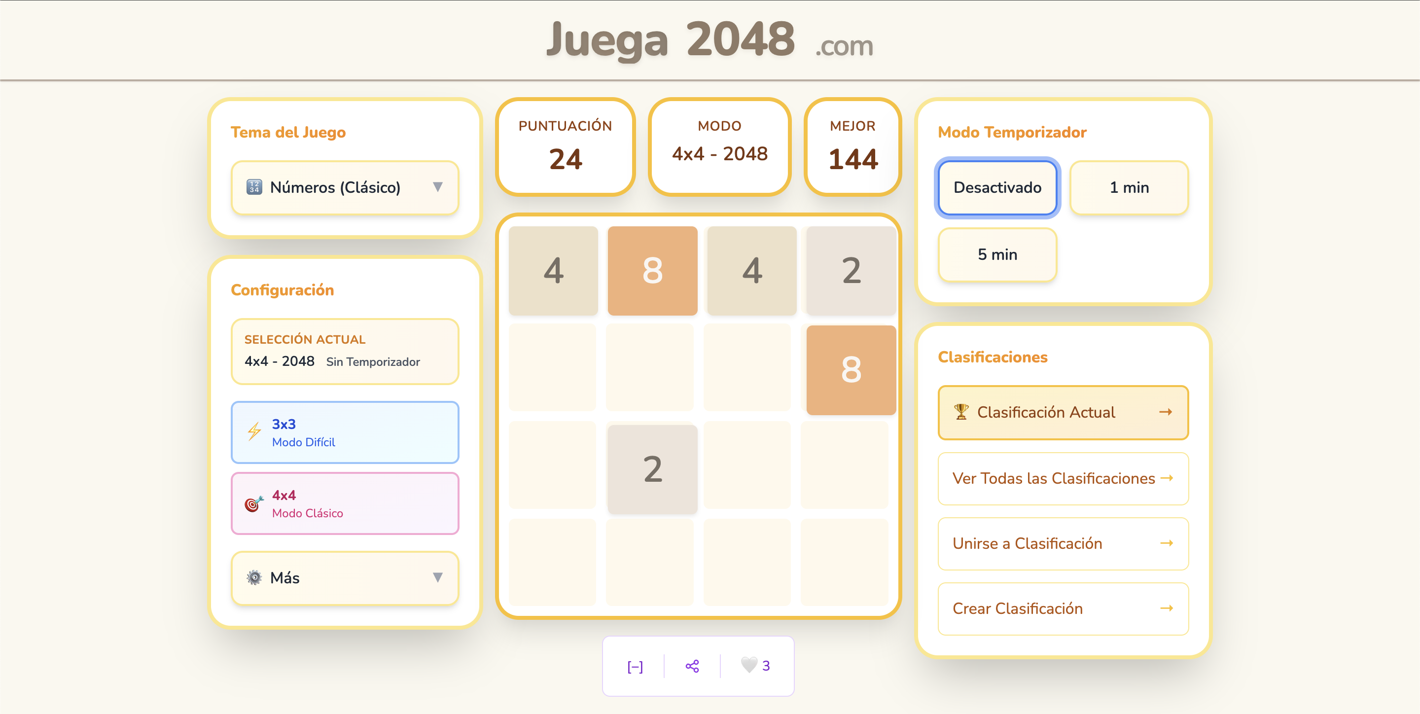 Juega 2048